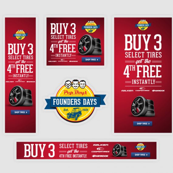 Pep Boys HTML5 Animated Online Ad campaign.