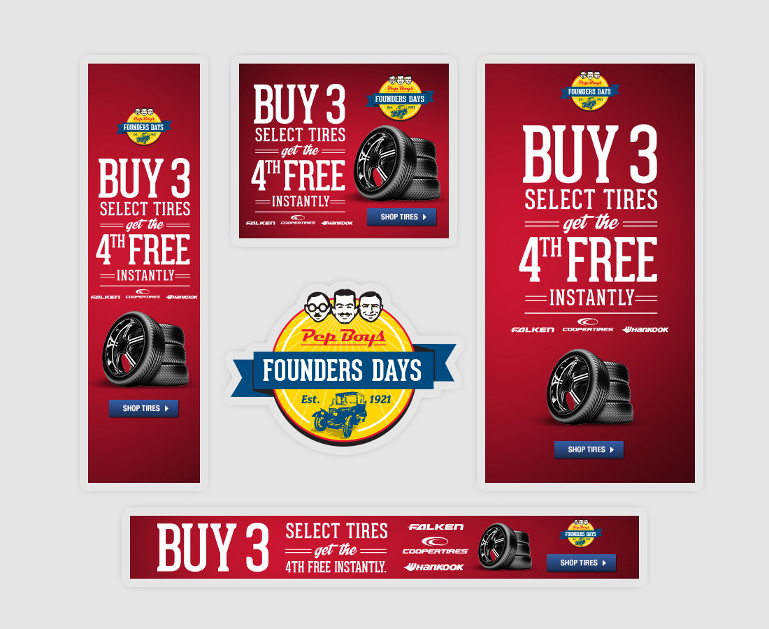 Pep Boys HTML5 Animated Online Ad campaign.
